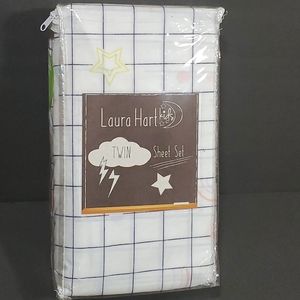 Laura Hart Unicorn Rainbow Hearts sheet Set